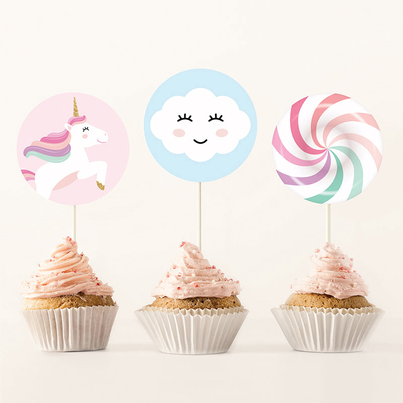 Topper Pattern Design Download Now Charlie's Personalized Pastel Rainbow & Unicorn Topper ...