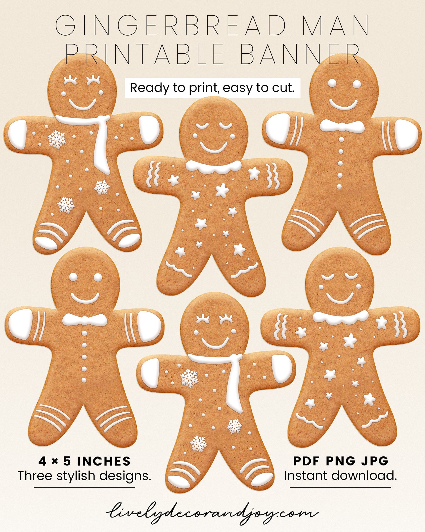 Gingerbread Man Banner