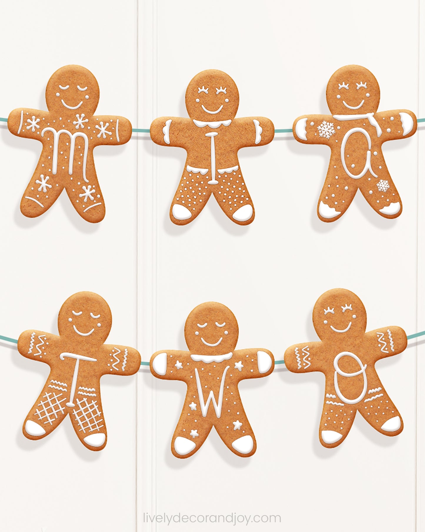 ABC Gingerbread Man Banner