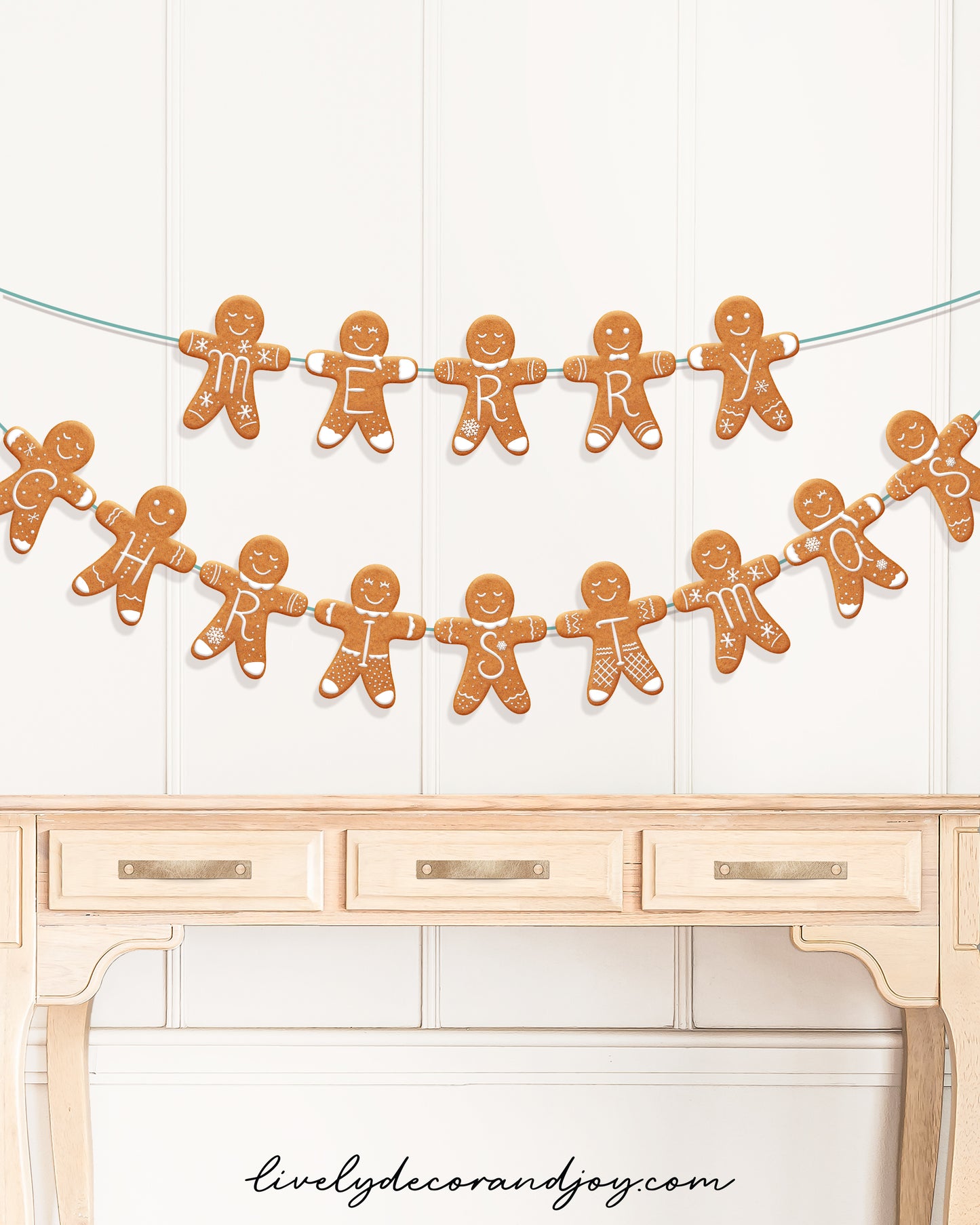 ABC Gingerbread Man Banner