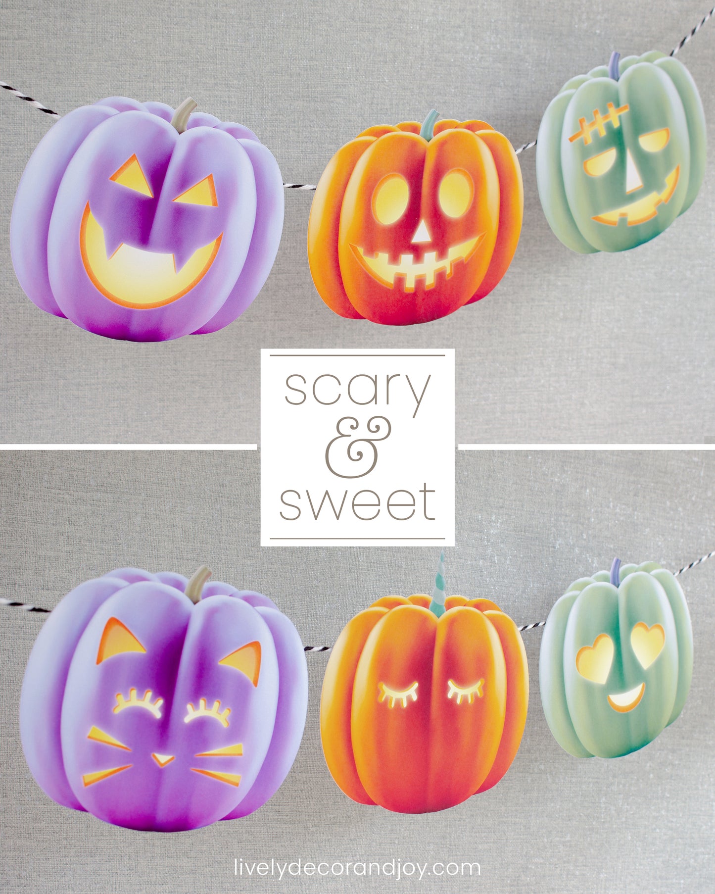 Scary Pumpkin Garland