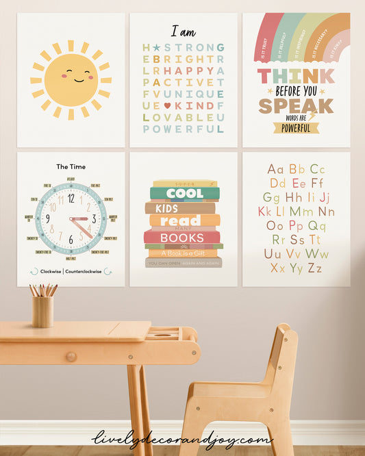 30 Educational and Motivational Posters in Earth Tones