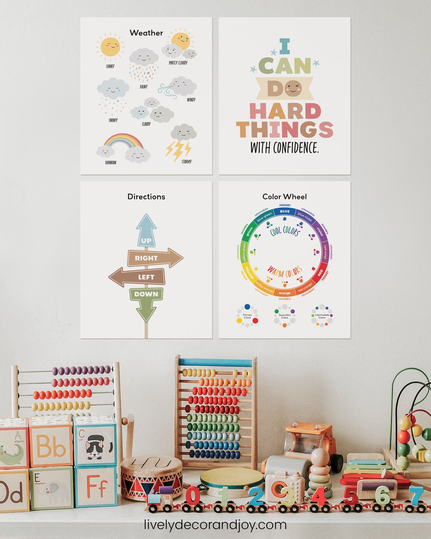 30 Educational and Motivational Posters in Earth Tones